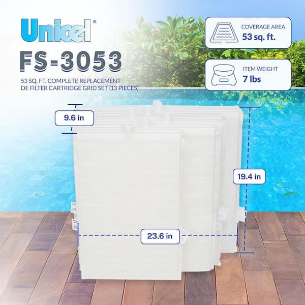 Sta-Rite System 53 sq. ft. 3 S8D110 Complete Replacement DE Pool Filter Grid Set