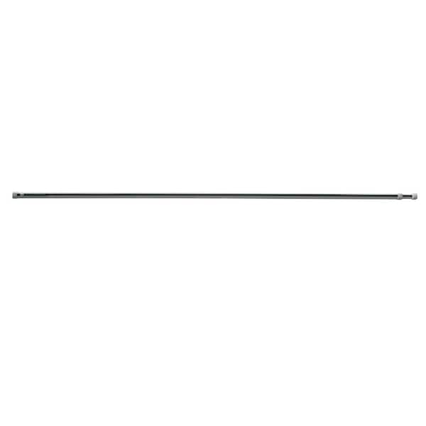 48 in.-84 in. Tension Single Curtain Rod in White