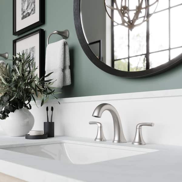 Ladera 8 in. Widespread 2-Handle Bathroom Faucet in Spot Defense Brushed Nickel