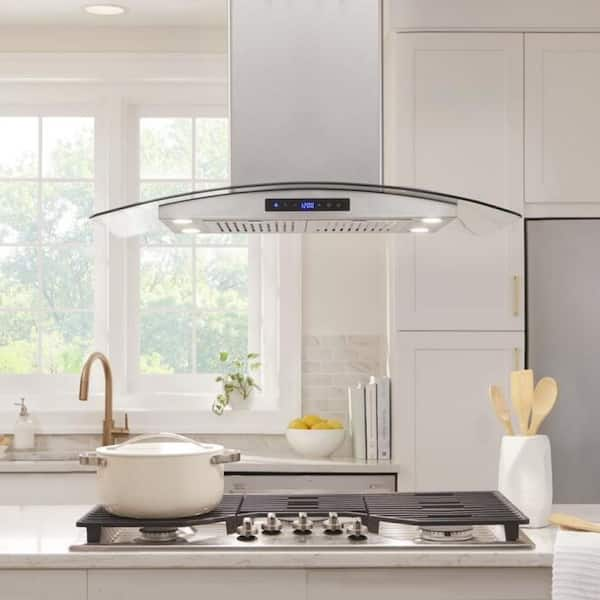 Island stainless steel on sale range hood