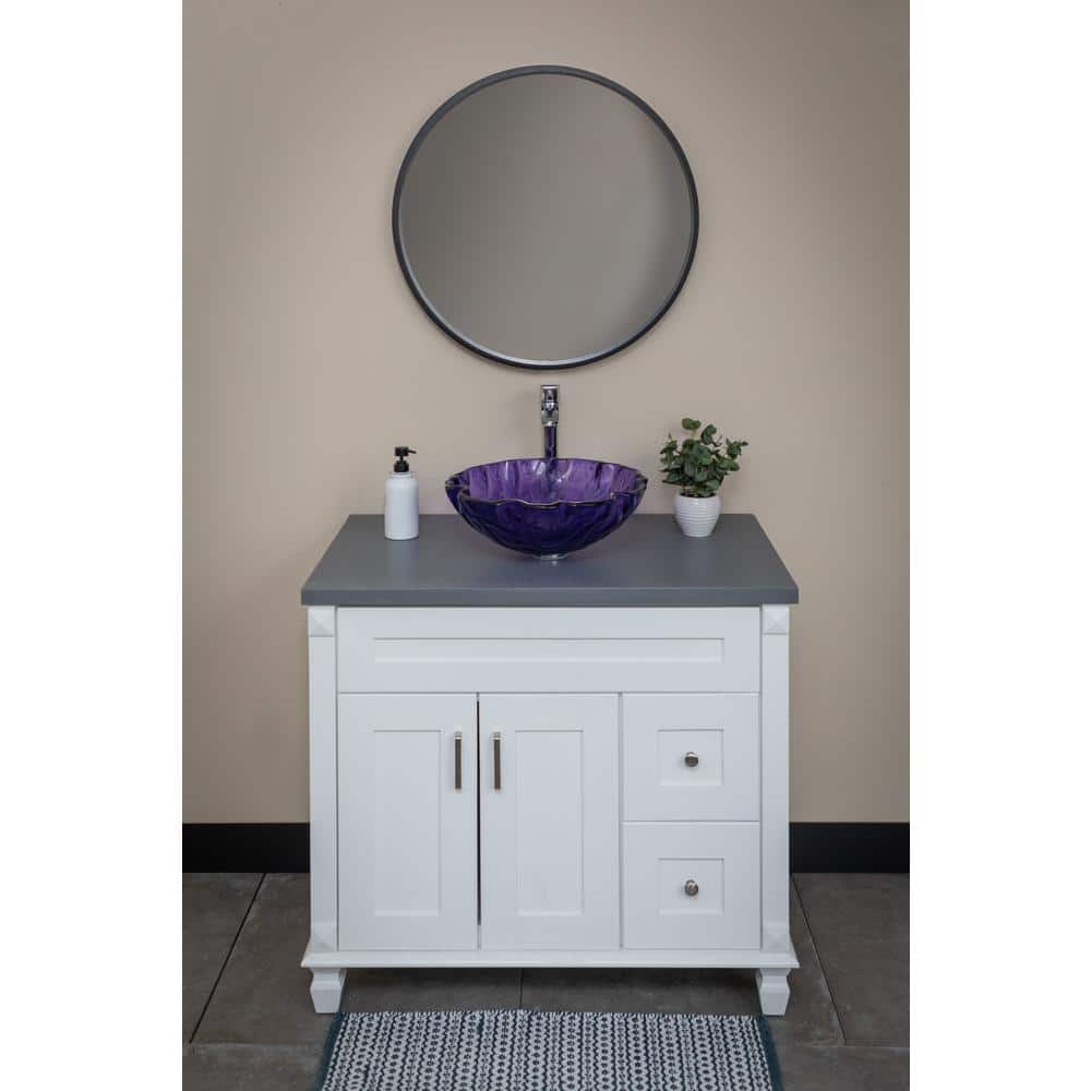 Eden Dark Gray Terrazzo 31'' Stone Vanity Top