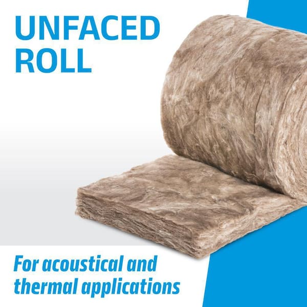 R30 Unfaced 15 in. x 22 ft. Fiberglass Insulation Rolls for Floor Attic Ceiling - Class A Fire-Rated USA Made (18-Rolls)