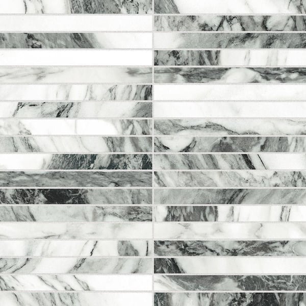 Touche Brick Stacked Zebre 12 in. x 12 in. Porcelain Floor and Wall Mosaic Tile (8.82 sq. ft./Case)