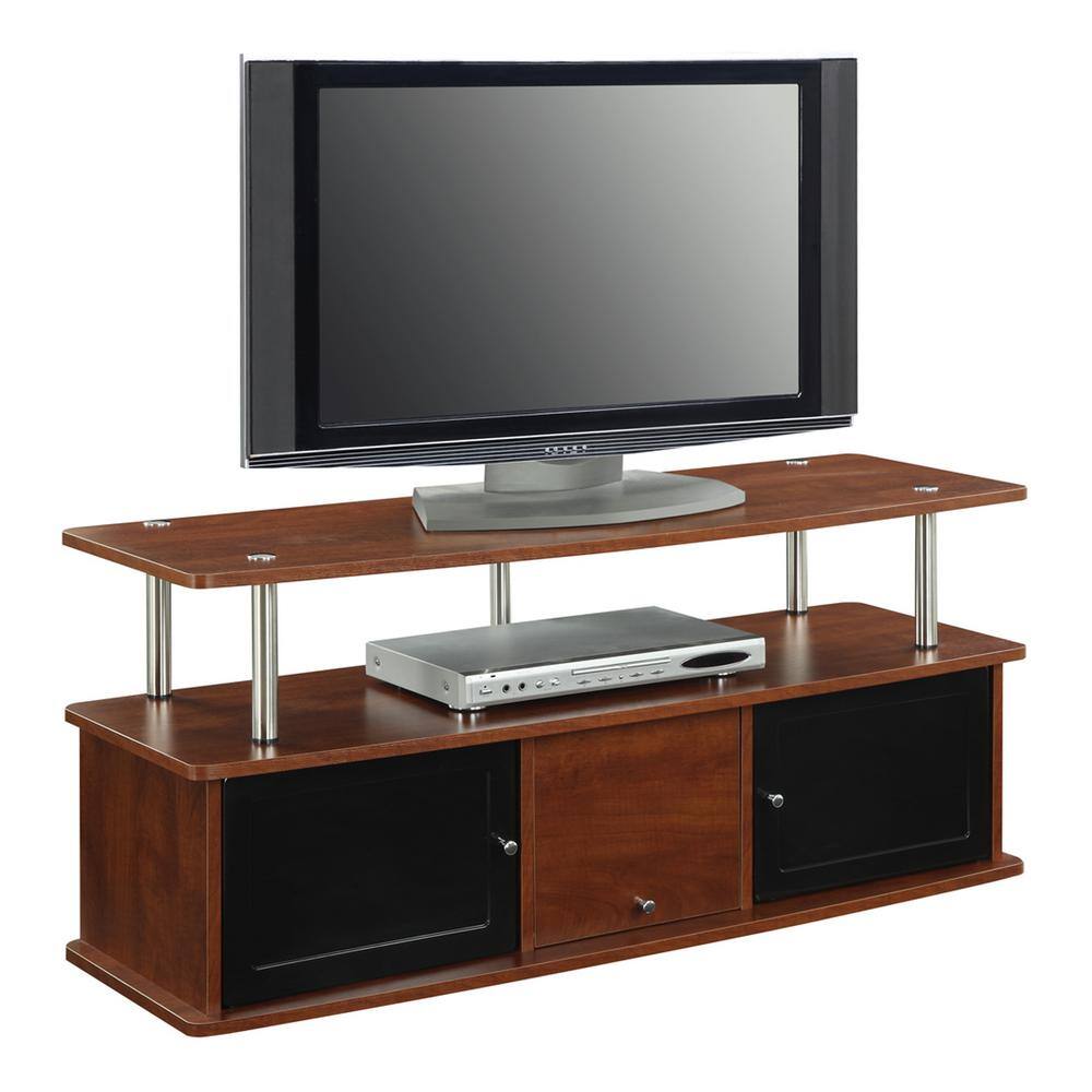 Designs2Go 50-inch Cherry Composite Wood TV Stand with Storage Cabinets