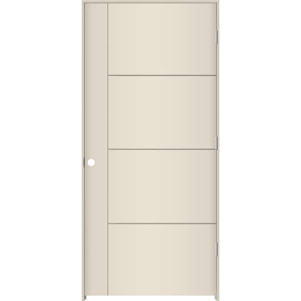 JELD-WEN 36 in. x 80 in. Left-Hand Solid Core Primed Composite Single Prehung Interior Door