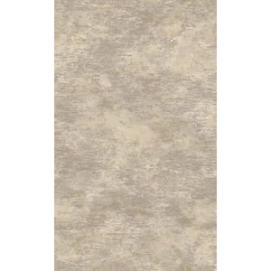 Taupe Distressed Metallic Plain Print Non-Woven Paper Paste the Wall Textured Wallpaper 57 sq. ft.