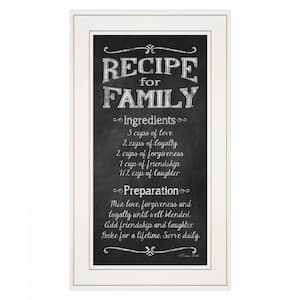 Recipe For Family by Unknown 1 Piece Framed Graphic Print Typography Art Print 21 in. x 12 in. .