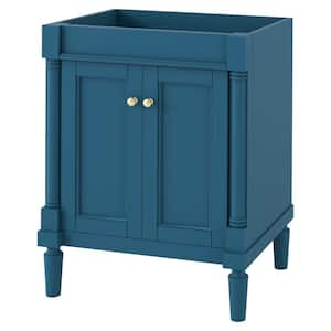 23.5 in. W x 17.87 in. D x 33 in. H Bath Vanity Cabinet without Top in Blue