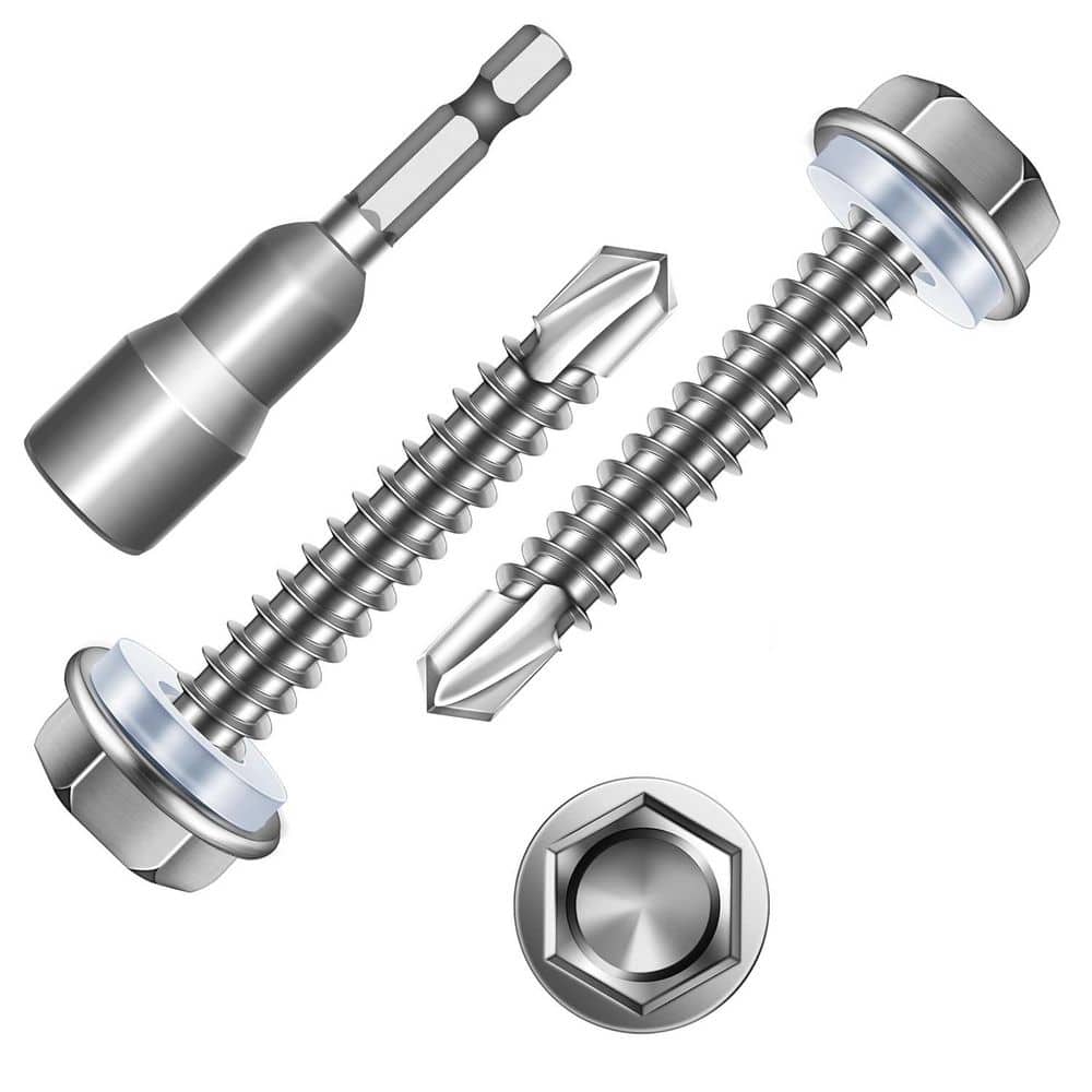 "#10 x 1-1/4 in. 410 Stainless Steel Phillips Truss Head Self Drilling Sheet Metal Screw (100-Pack)" price history on PriceWatchPro