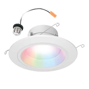 Color and Tunable White 65W Equivalent 5/6 inch Integrated LED Dimmable Smart Wi-Fi Wiz Connected Remodel Downlight Kit