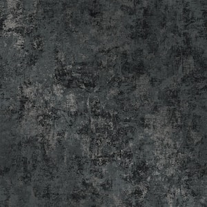 Distressed Gold Leaf Gunmetal Peel and Stick Wallpaper (Covers 56 sq. ft.)