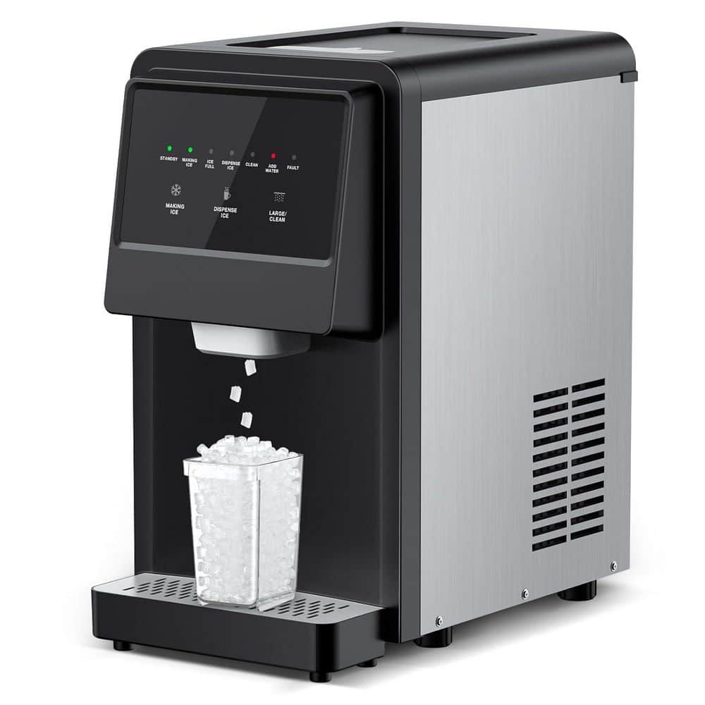 11.1 in. 90 lbs. /Day one Way Water Inlet Freestanding commercial Ice Maker With Automatic Cleanning in Stainless Steel price history on PriceWatchPro
