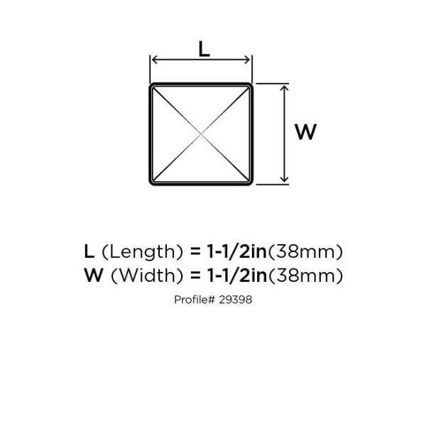 Satin Nickel Square Modern Cabinet Knob with Mounting Hardware