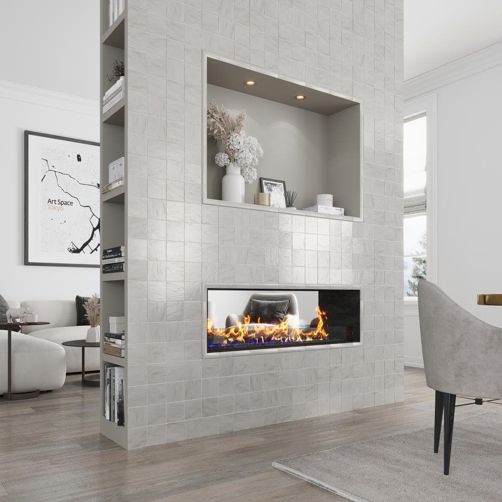 Apollo White 4x4 Polished Ceramic Mosaic Tile