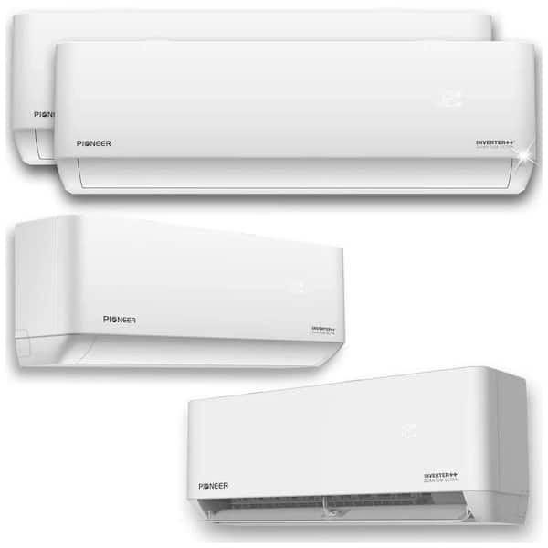 Quantum Ultra 4-Zone 36,000 BTU 24 SEER Ductless Wi-Fi Enabled Mini Split Heat Pump with 16 ft., Lines