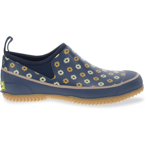 WESTERN CHIEF Women's Daisy Dot Waterproof Rubber Neoprene Garden Shoe - Navy Size 11