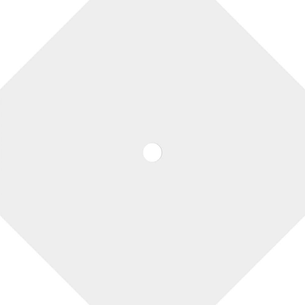 16" White PVC Contemporary Square Ceiling Medallion