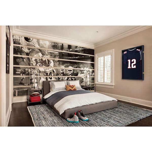 HOMCOM Black 24 x 32 Jersey Display Case, Memorabilia Acrylic Shadow Box  with and Hanger AC0-001 - The Home Depot