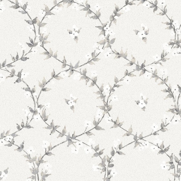 Norwall Floral Laurel Plum, Burgundy & Cream Vinyl Wallpaper (Covers 55 sq. ft.)
