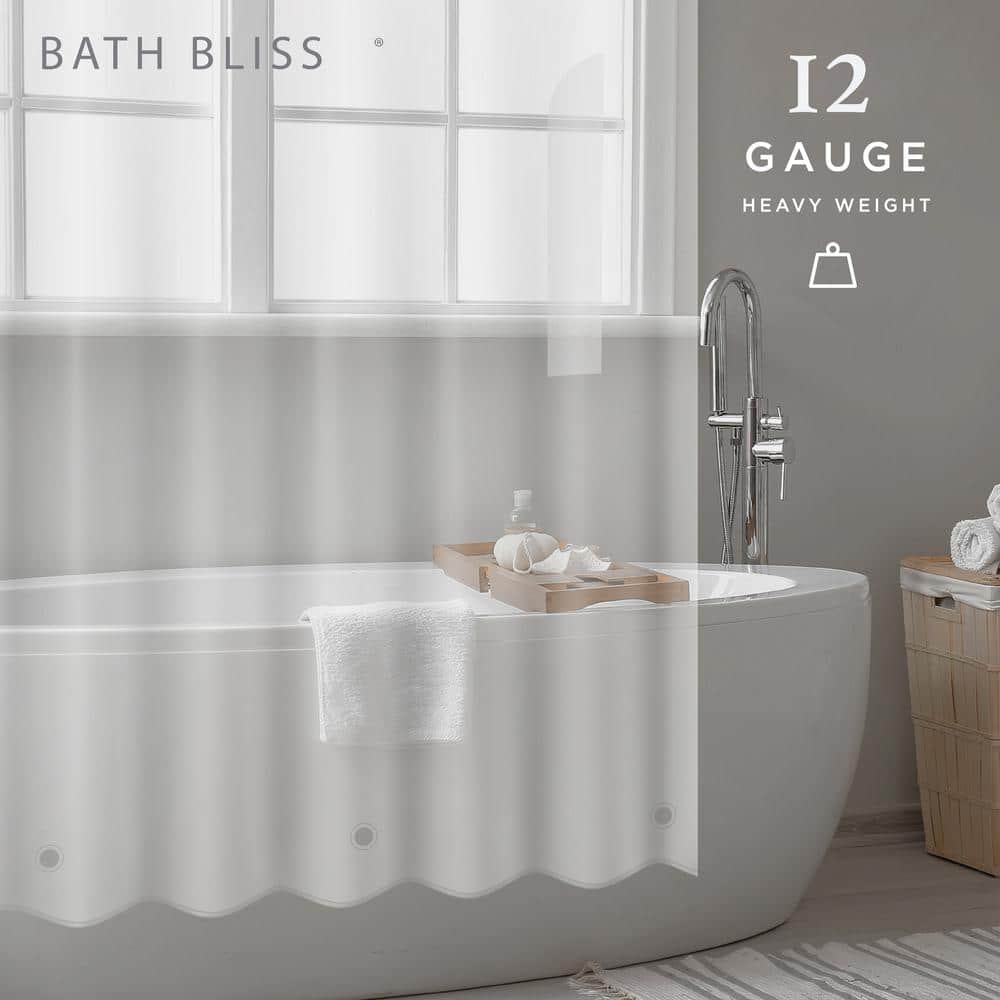 Clear PEVA Shower Curtain Liner with Stainless Steel Grommets