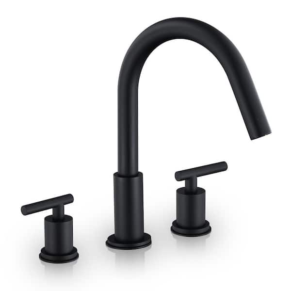 Altair Balen 8. in Widespread Double-Handle Bathroom Faucet in Matte Black