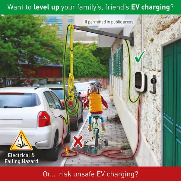 Barkan a Better Point of View Barkan, Weatherproof EV Charger Cable Wall  Arm, Retractable, Retractor Arm, 32 in. 5Y Warranty, Lvl 1, Lvl 2 Charger  EV80HD
