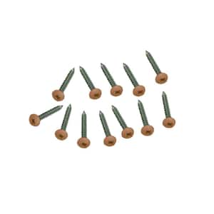 #10 1-1/2 in. Phillips Pan Head Redwood Plastic Lattice Screw (12-Pack)