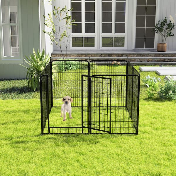 Unbranded 32 in. H Pet Playpen, Pet Dog Kennels Playground, Camping Heavy-Duty for Small Dogs/Puppies 8-Panel