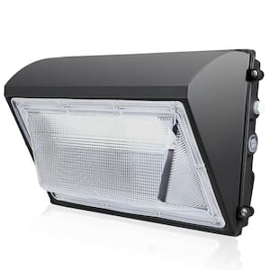 1000-Watt Equivalence Integrated LED Bronze Outdoor Wall Pack Area Light 18000 Lumens 5000k White with Photocell Sensor