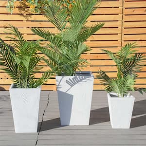 Penny Grey Smooth Cement Composite Round Cylinder Planter