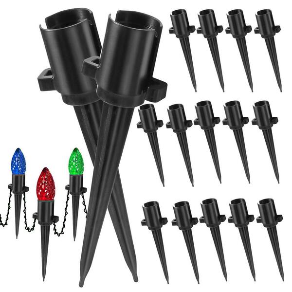 thumbnail image 2 of 100-Pack Plastic Light Stakes, 7.5 Inch Christmas Yard 2 of 11