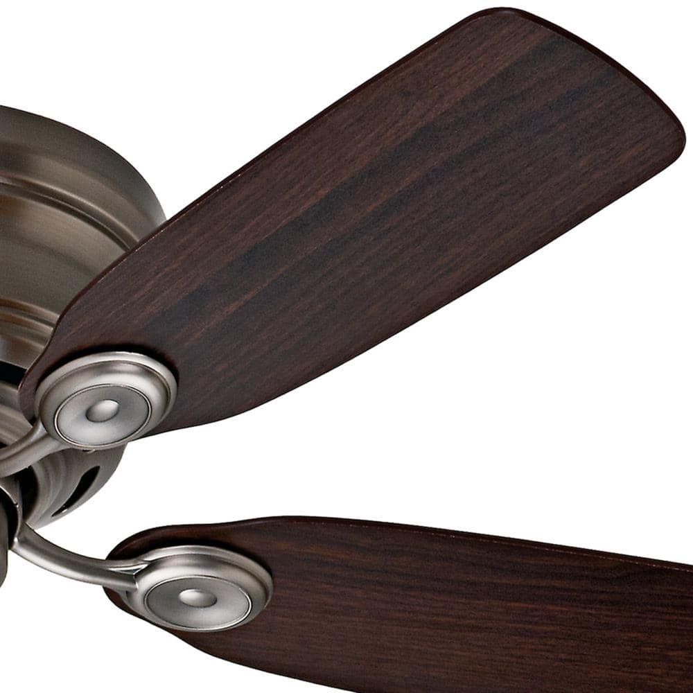 Antique Pewter 42" Low Profile Ceiling Fan with Reversible Chestnut/Walnut Blades