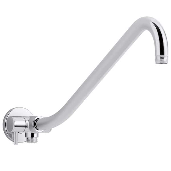 KOHLER Gooseneck Rainhead Arm with 2-Way Diverter in Polished Chrome