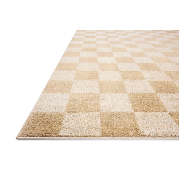 Chris Love Julia Calvin Wheat/Ivory 2 ft. 7 in. x 7 ft. 6 in. Contemporary Runner Rug