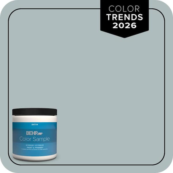 BEHR PREMIUM PLUS 8 oz. Home Decorators Collection #HDC-CT-26 Watery Satin Enamel Interior/Exterior Paint & Primer Color Sample