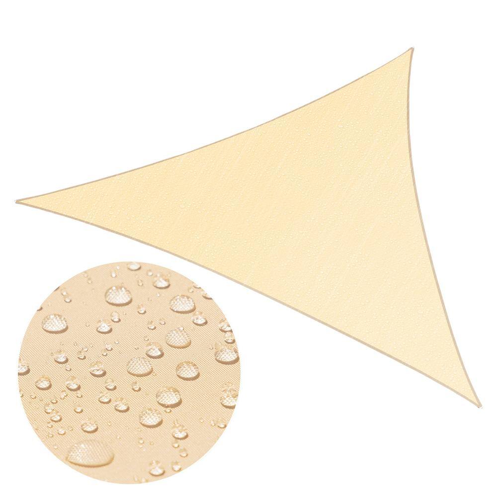 Beige 16' x 16' x 16' Waterproof Triangle Patio Shade Sail