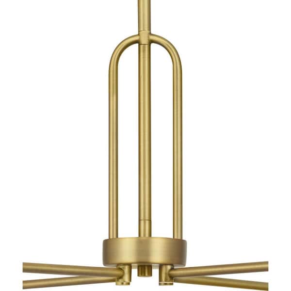 Brass Monte Carlo Piccolo Chandelier - with clear glass rods