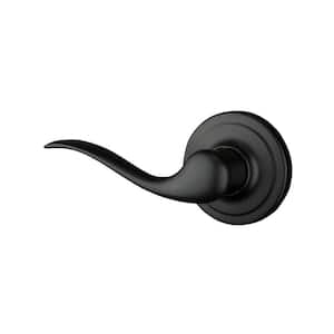 Tustin Matte Black Left-Handed Half-Dummy Door Lever with Microban Antimicrobial Technology