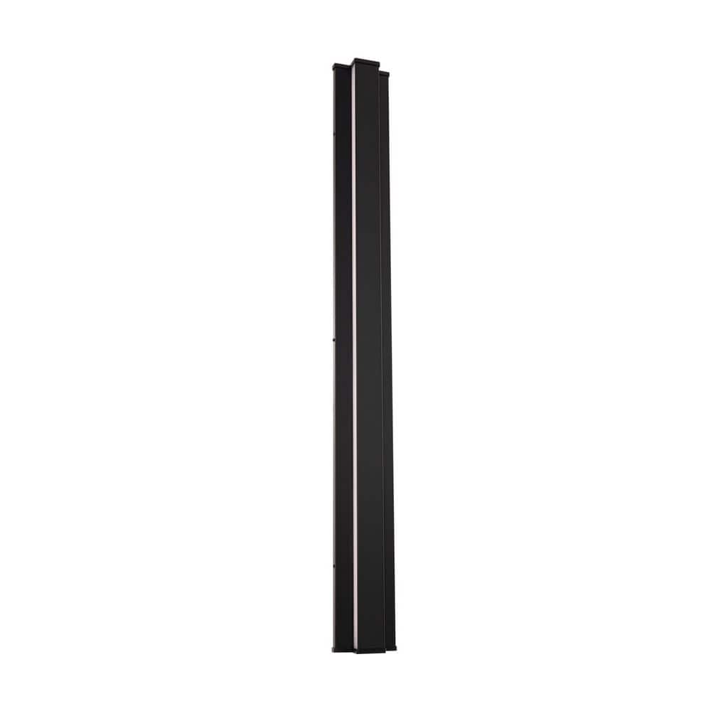 Revels 48 in. Black Indoor/Outdoor Hardwired Wall Rectangular Cylinder Sconce with 3CCT 3000K-3500K-4000K price history on PriceWatchPro