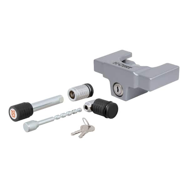 CURT Coupler Lock (1/4 in. Pin, 2-1/2 in. Latch Span, Barbell, Chrome)