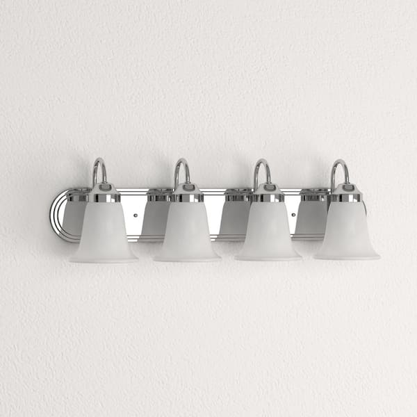 thomas lighting 4 light chrome wall vanity light