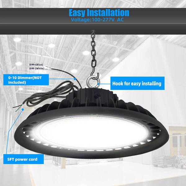 Honbei 10 in. 300-Watt Equivalent Integrated LED Dimmable