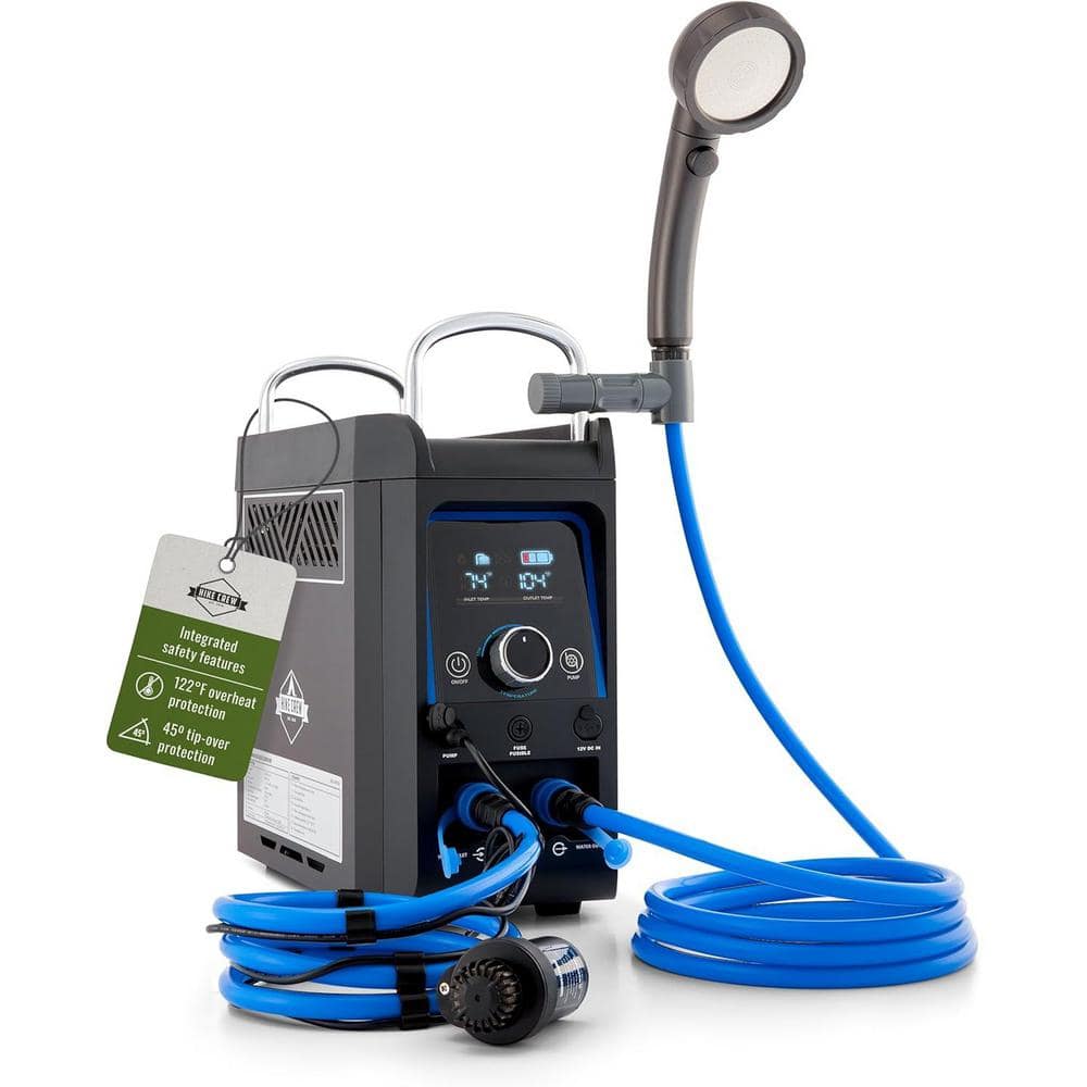 Portable Propane Water Heater with LED Display and Shower Head