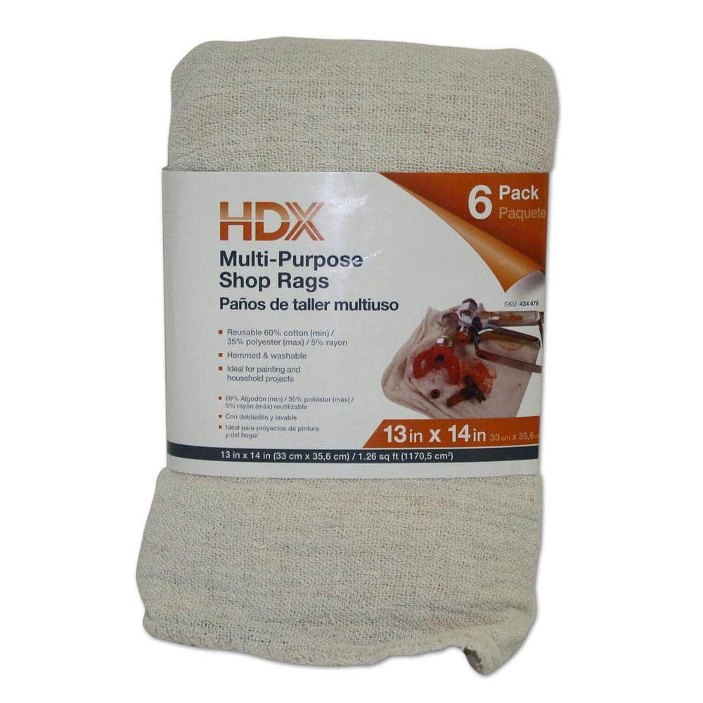 Mertex Rags HDX 6 Pack Pocket Rags 88-WFPTR6 - The Home Depot