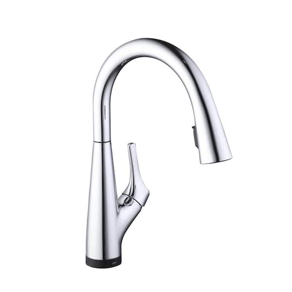 Glacier Bay Eagleton Single-Handle Pull-Down Sprayer Kitchen Faucet with Filtration in Polished Chrome