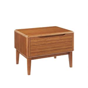 Currant 1-Drawer Amber Nightstand 17.5 in. x 24 in. x 18 in.