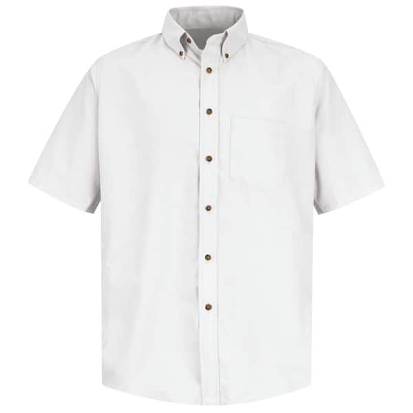 Red Kap Men's Size L White Poplin Dress Shirt