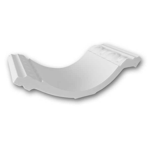 ORAC DECOR 5-1/4 in. D x 4-5/8 in. W x 4 in. Egg and Dart, and Beads Primed White Polyurethane Crown Moulding Sample