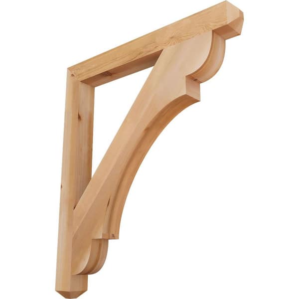Ekena Millwork 3.5 in. x 44 in. x 38 in. Western Red Cedar Olympic Craftsman Smooth Bracket