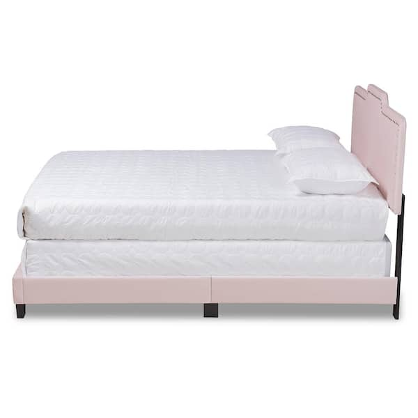 Baxton Studio Benjen Pink Queen Bed 183 11264 HD The Home Depot